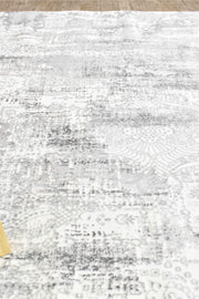 Griffon Gill Grey White Grey Rug