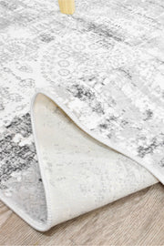 Griffon Gill Grey White Grey Rug