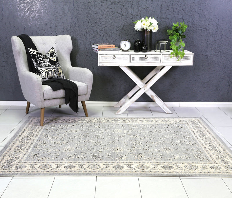 Aarya Border Cream Grey Rug