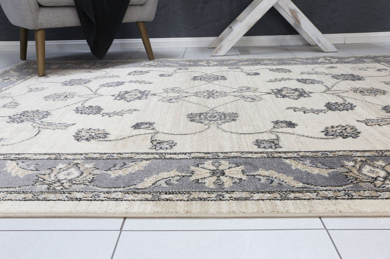 Aarya Border Grey Cream Rug