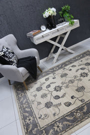 Aarya Border Grey Cream Rug