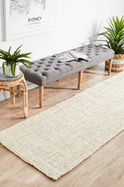 Chunky Natural Fiber Barker Bleach Runner Rug