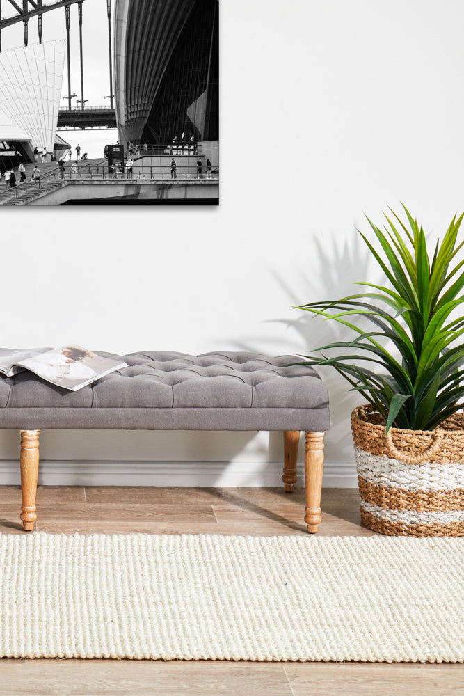 Chunky Natural Fiber Barker Bleach Runner Rug