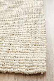 Chunky Natural Fiber Barker Bleach Runner Rug