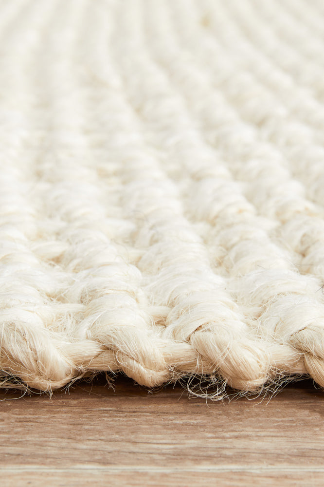 Chunky Natural Fiber Barker Bleach Runner Rug