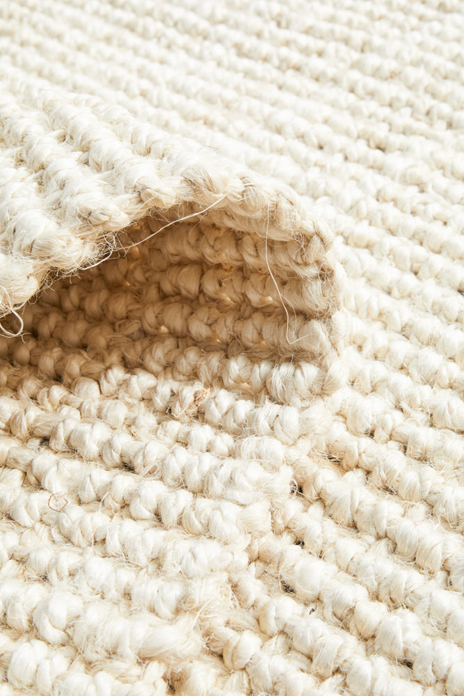 Chunky Natural Fiber Barker Bleach Runner Rug