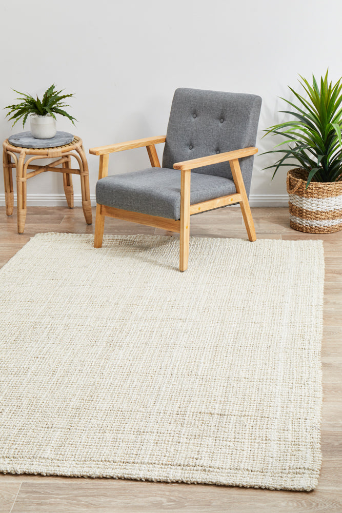 Chunky Natural Fiber Barker Bleach Rug