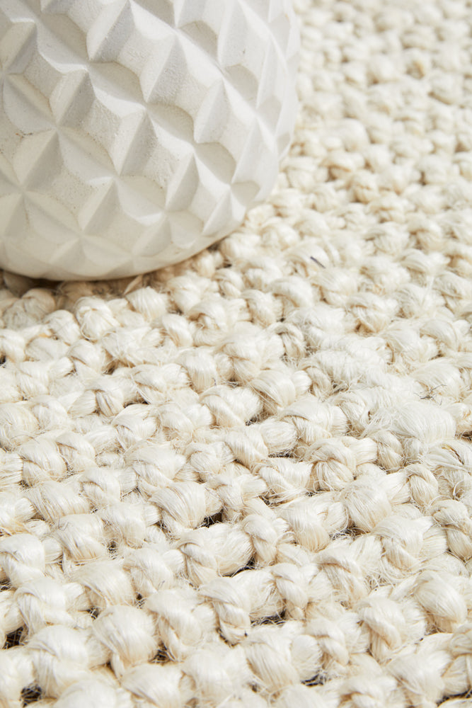 Chunky Natural Fiber Barker Bleach Rug