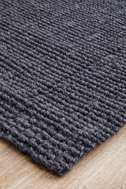 Chunky Natural Fiber Barker Navy Runner Rug