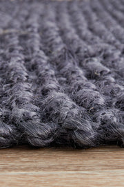 Chunky Natural Fiber Barker Navy Runner Rug