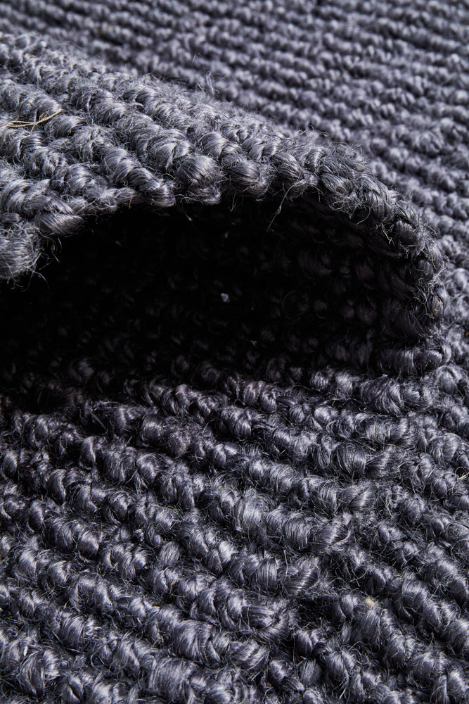 Chunky Natural Fiber Barker Navy Runner Rug