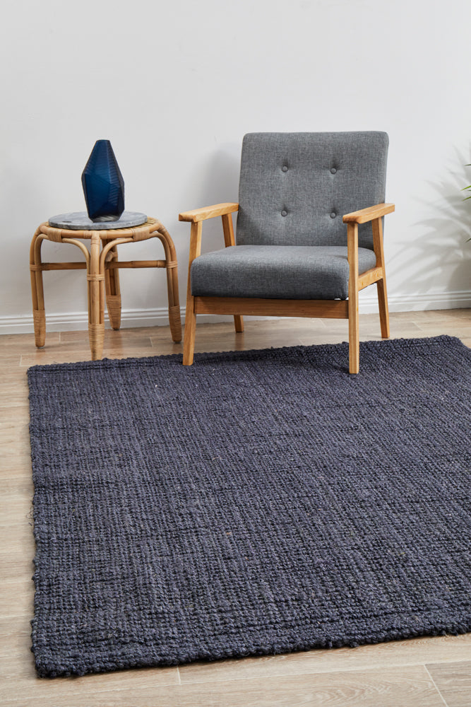 Chunky Natural Fiber Barker Navy Rug