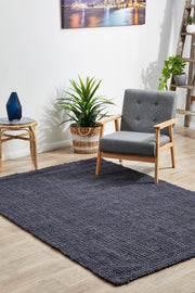 Chunky Natural Fiber Barker Navy Rug
