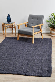 Chunky Natural Fiber Barker Navy Rug