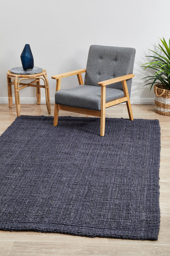 Chunky Natural Fiber Barker Navy Rug
