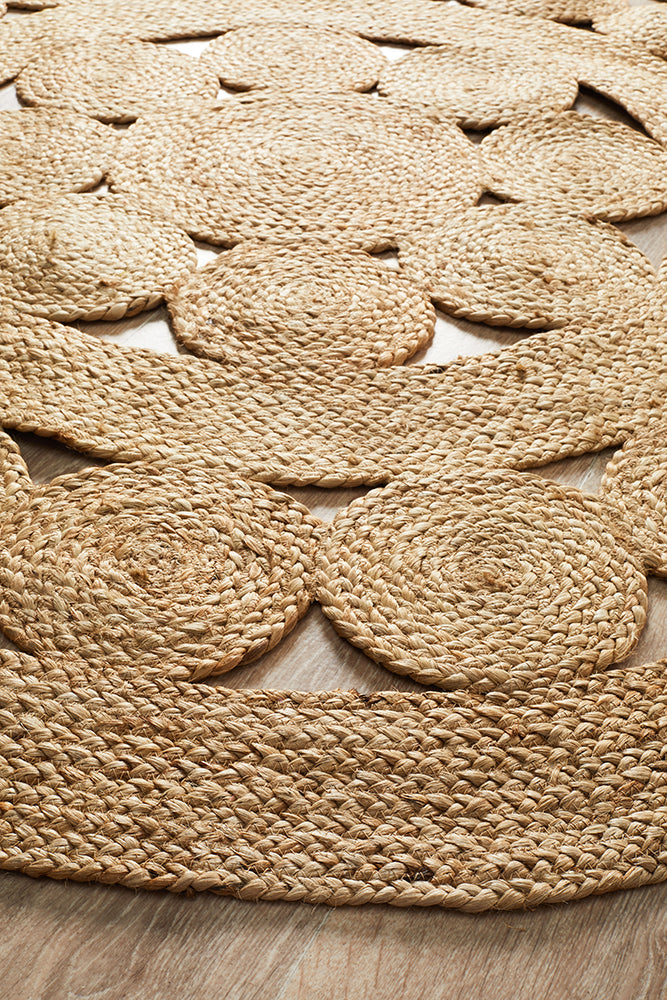 Natural Daisy Jute Rug