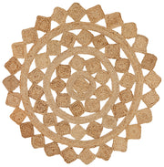 Round Jute Natural Tessellate Rug