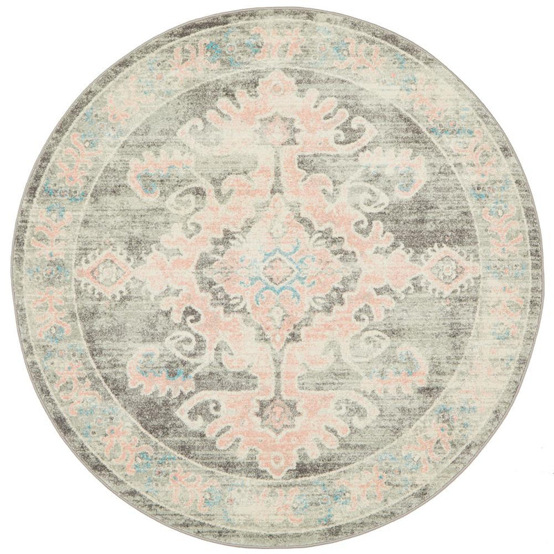 Avenue Admission Grey Round Rug