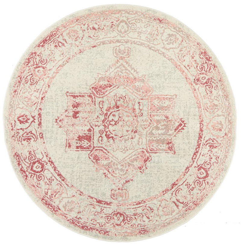 Avenue Passage Rose Round Rug