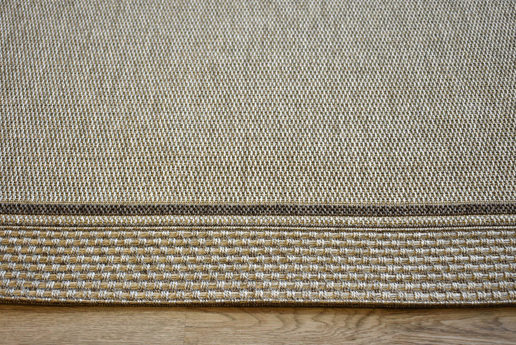 Outdoor Living Sisal Boarder Silver Rug
