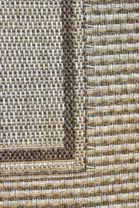Outdoor Living Sisal Boarder Silver Rug