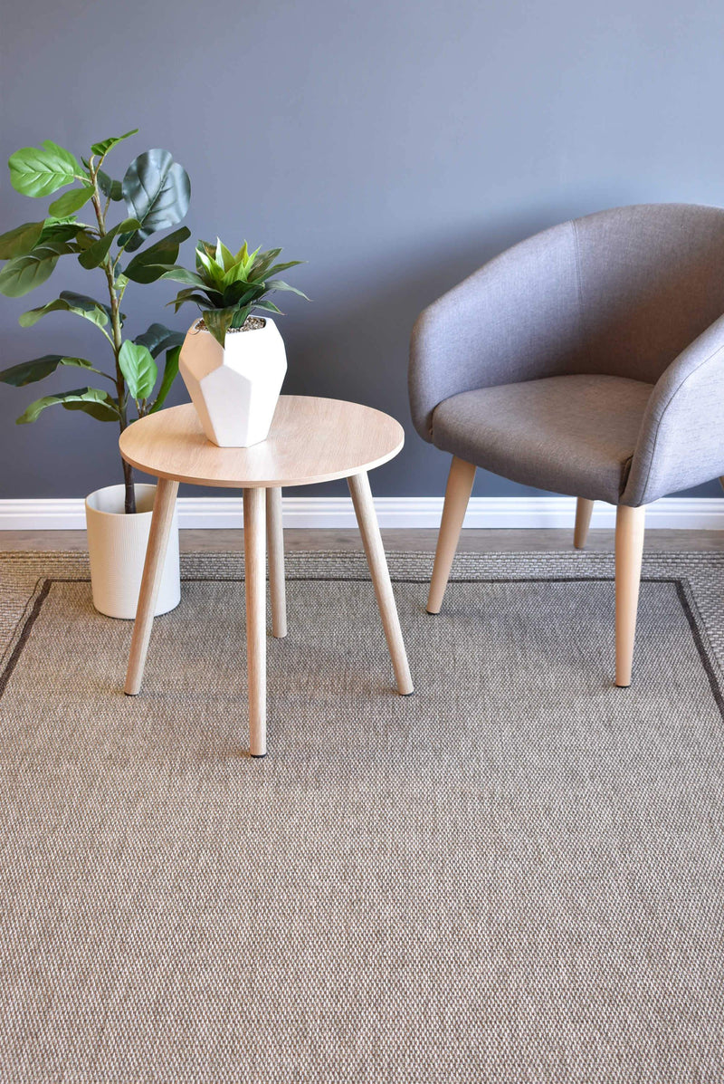 Outdoor Living Sisal Boarder Silver Rug