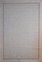 Outdoor Living Sisal Boarder Silver Rug
