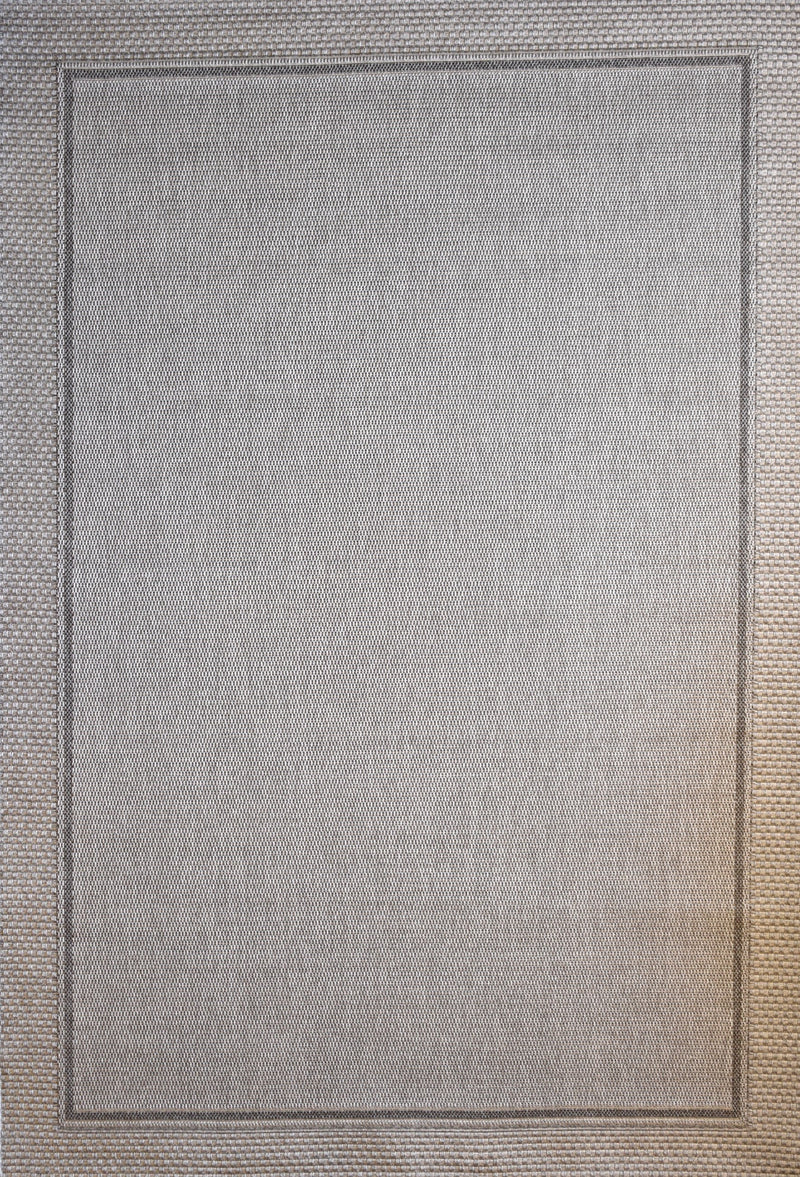 Outdoor Living Sisal Boarder Silver Rug