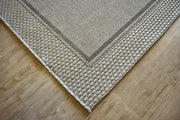 Outdoor Living Sisal Boarder Silver Rug