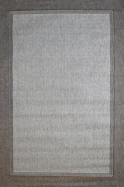 Outdoor Living Sisal Double Boarder Silver Grey Rug