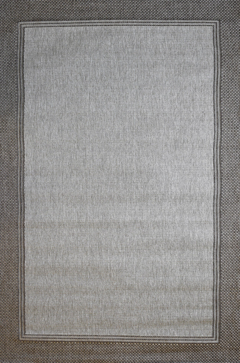 Outdoor Living Sisal Double Boarder Silver Grey Rug