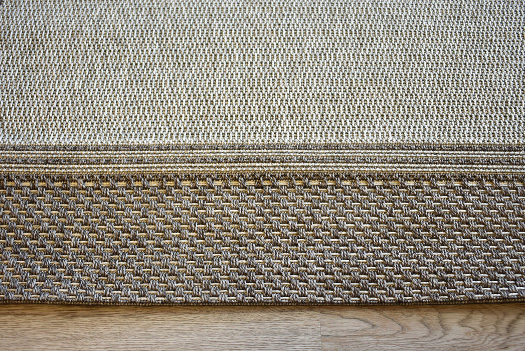 Outdoor Living Sisal Double Boarder Silver Grey Rug