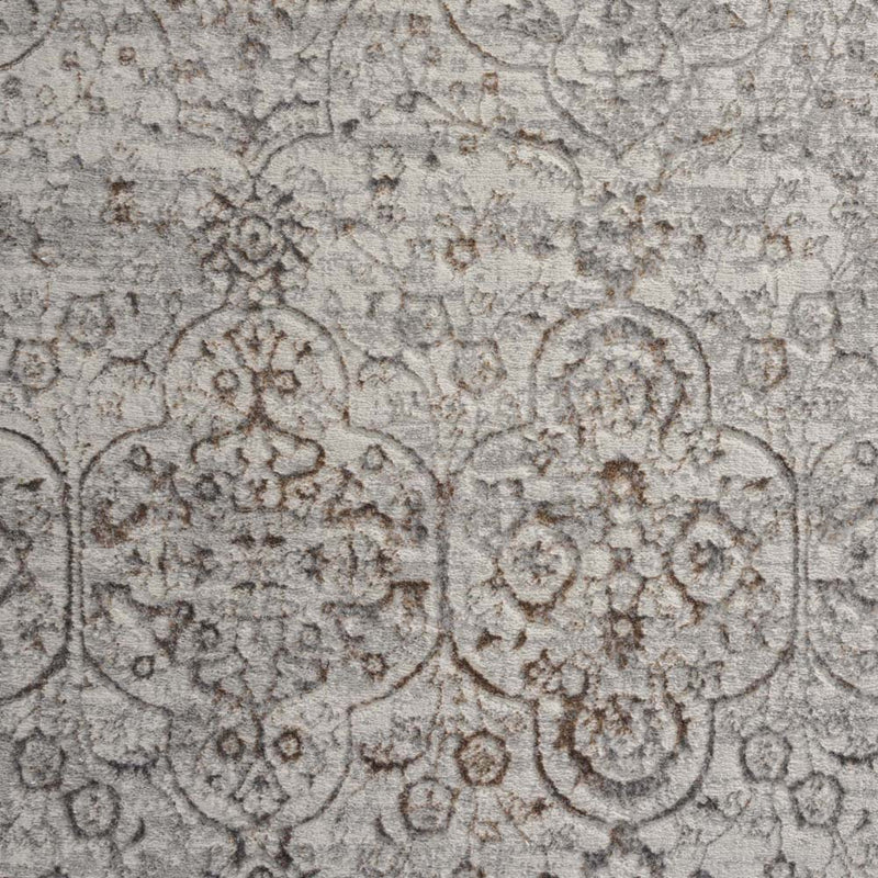 Achromatic Woodland Grey Beige Runner Rug