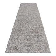 Achromatic Woodland Grey Beige Runner Rug