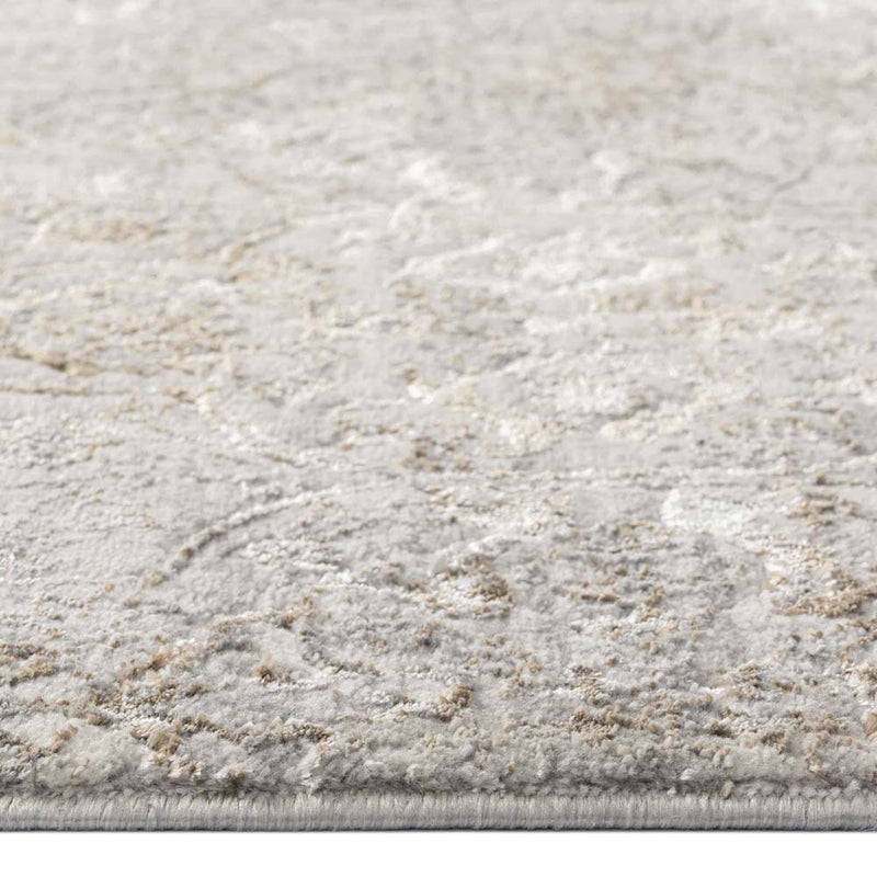 Achromatic Woodland Grey Beige Runner Rug