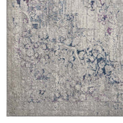 Achromatic Plantation Purple Blue Rug