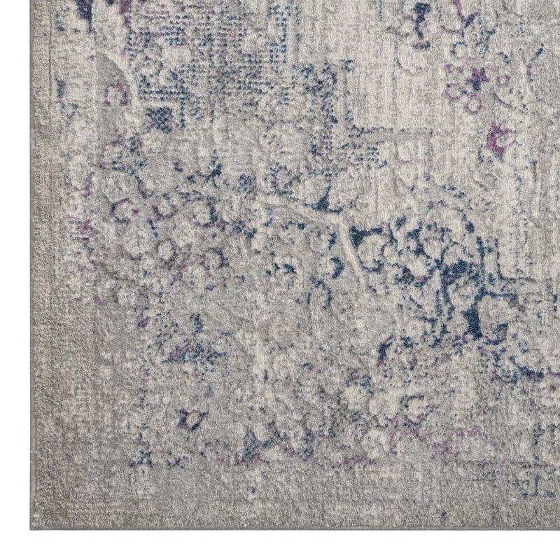 Achromatic Plantation Purple Blue Rug