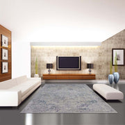 Achromatic Plantation Purple Blue Rug