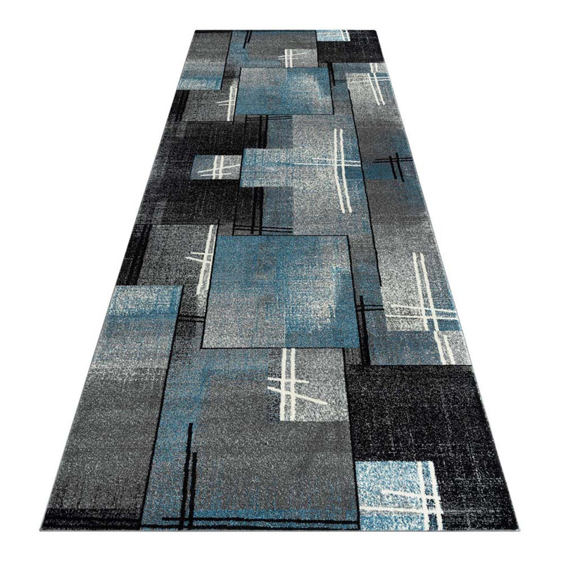 Brave Plucky Blue Runner Rug