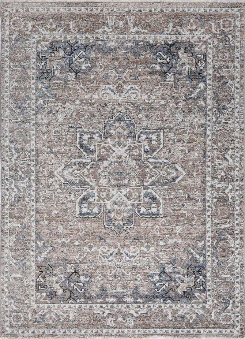 Maryland Virginia Medallion Transitional Ash Rug
