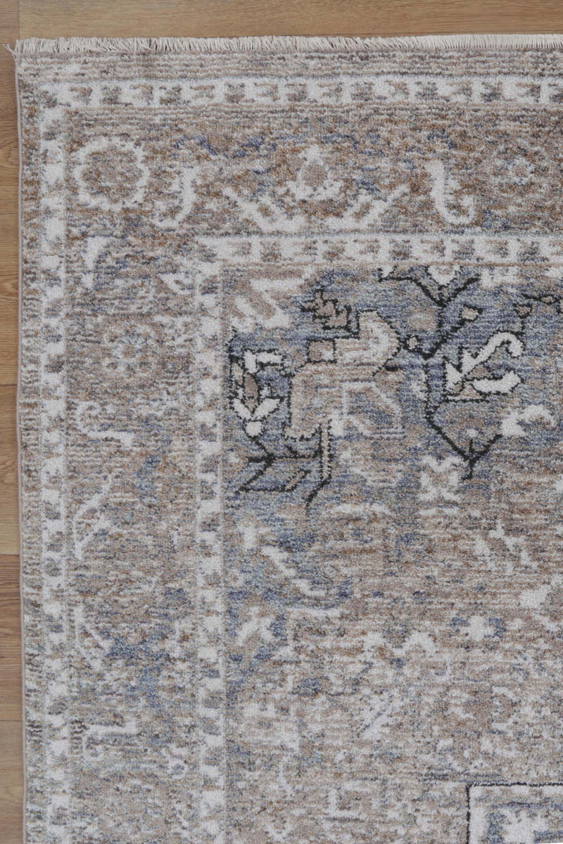 Maryland Virginia Medallion Transitional Ash Rug