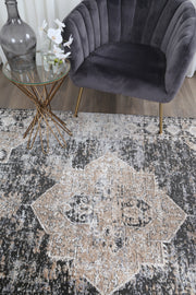 Baltimore Michigan Vintage Beige Grey Rug