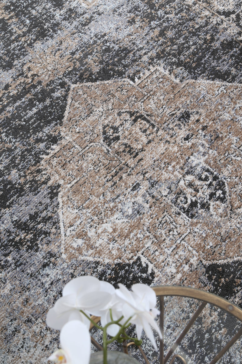 Baltimore Michigan Vintage Beige Grey Rug