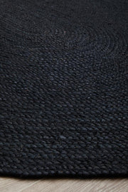 Perky Black Oval Rug