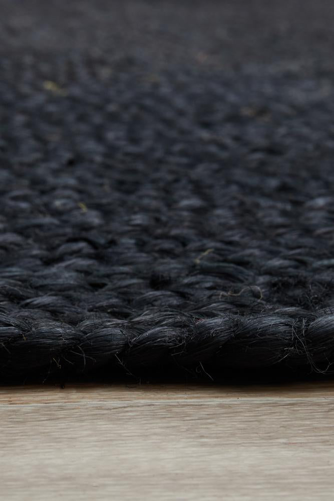 Perky Black Oval Rug