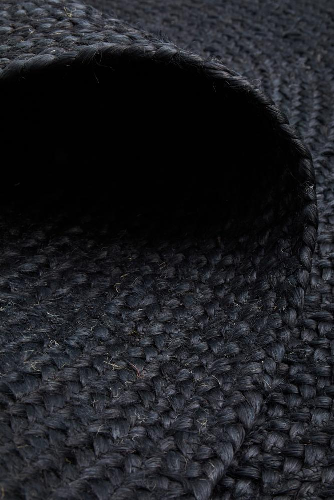 Perky Black Oval Rug