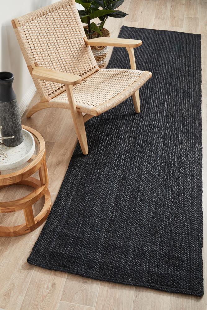 Perky Black Runner Rug