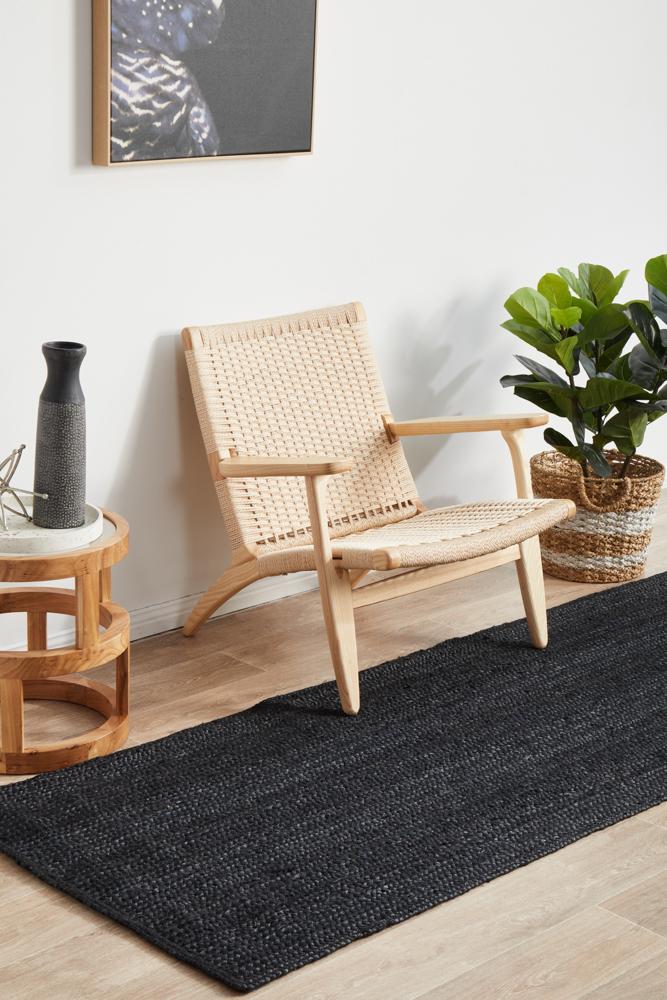 Perky Black Runner Rug