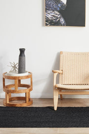 Perky Black Runner Rug