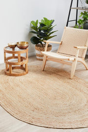 Perky Natural Oval Rug